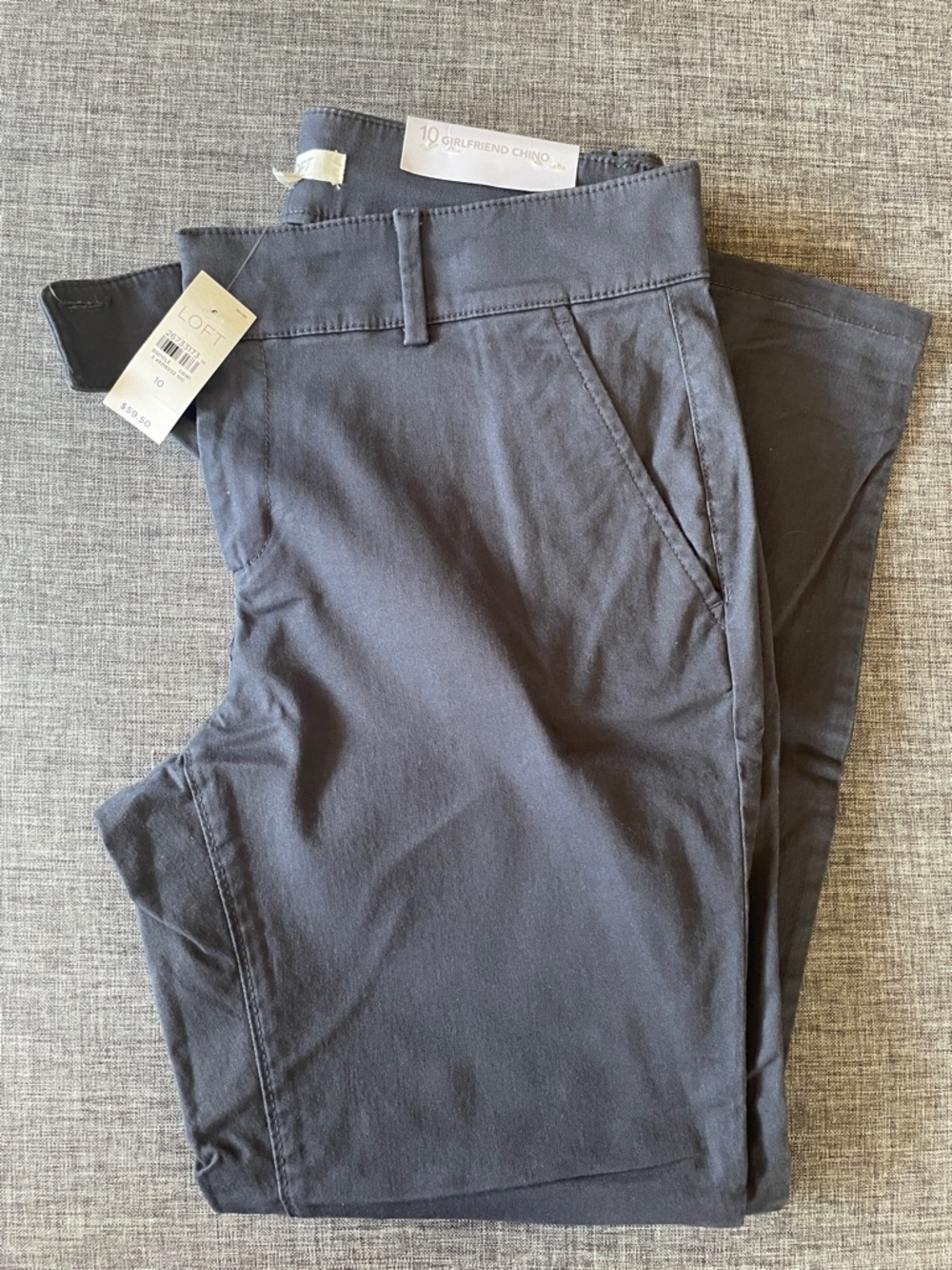 LOFT Girlfriend Chino Pants - Charcoal